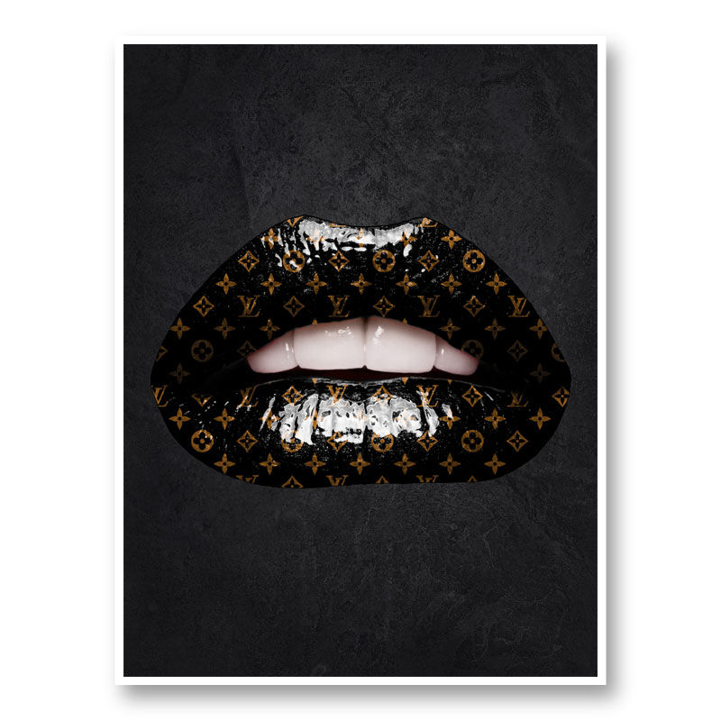 LV Black Lips Art Print LV Black Lips Art Print