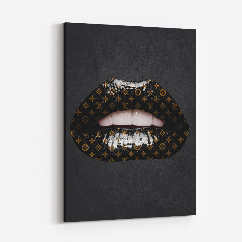 LV Black Lips Art Print LV Black Lips Art Print