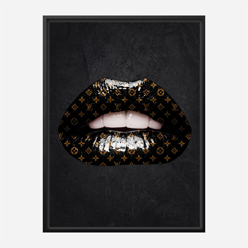 LV Black Lips Art Print LV Black Lips Art Print