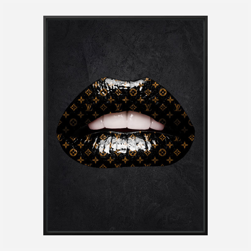 LV Black Lips Art Print LV Black Lips Art Print