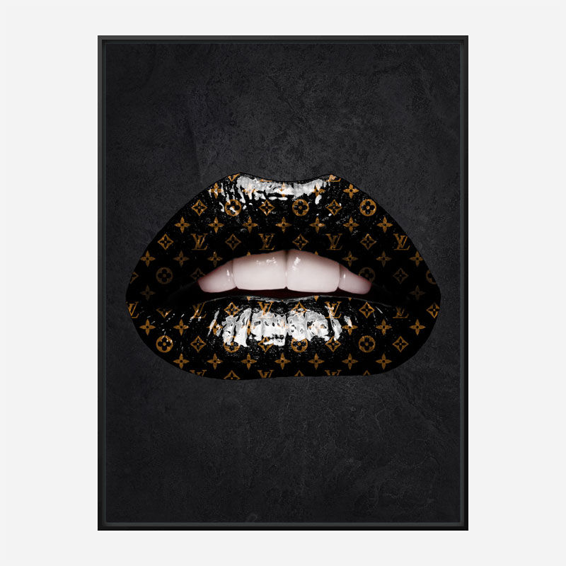 LV Black Lips Art Print LV Black Lips Art Print