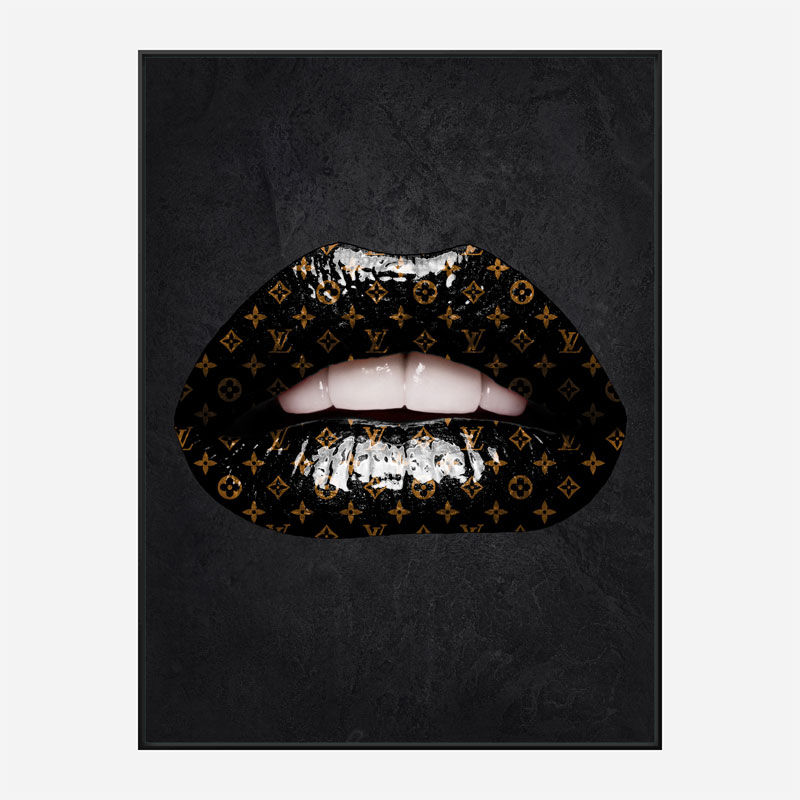LV Black Lips Art Print LV Black Lips Art Print