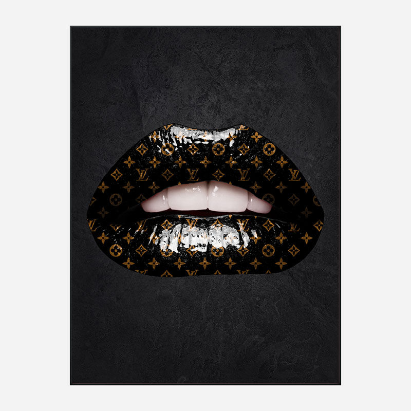 LV Black Lips Art Print LV Black Lips Art Print