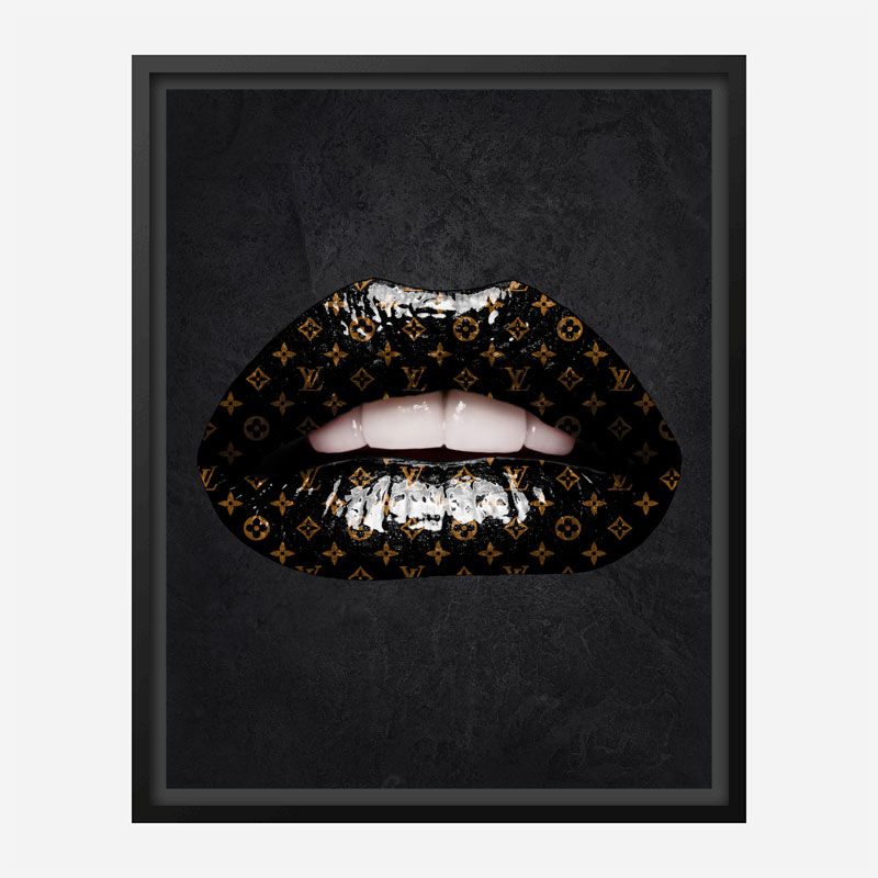 LV Black Lips Art Print LV Black Lips Art Print