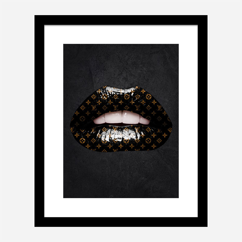 LV Black Lips Art Print LV Black Lips Art Print