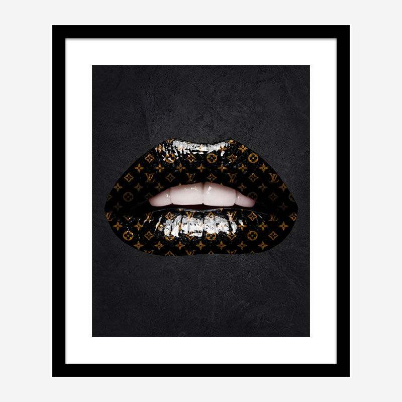 LV Black Lips Art Print LV Black Lips Art Print