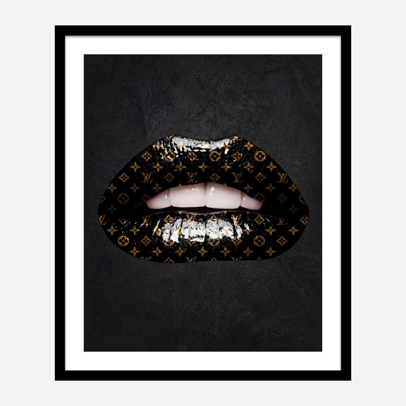 LV Black Lips Art Print LV Black Lips Art Print