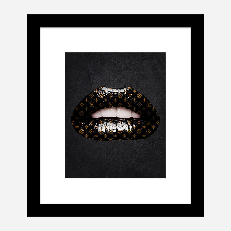 LV Black Lips Art Print LV Black Lips Art Print