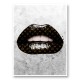 LV Black Lips On Grunge Art Print LV Black Lips On Grunge Art Print
