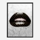 LV Black Lips On Grunge Art Print LV Black Lips On Grunge Art Print