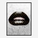LV Black Lips On Grunge Art Print LV Black Lips On Grunge Art Print