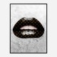 LV Black Lips On Grunge Art Print LV Black Lips On Grunge Art Print