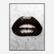 LV Black Lips On Grunge Art Print LV Black Lips On Grunge Art Print