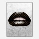 LV Black Lips On Grunge Art Print LV Black Lips On Grunge Art Print