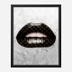 LV Black Lips On Grunge Art Print LV Black Lips On Grunge Art Print
