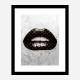 LV Black Lips On Grunge Art Print LV Black Lips On Grunge Art Print