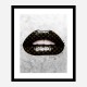 LV Black Lips On Grunge Art Print LV Black Lips On Grunge Art Print