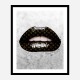 LV Black Lips On Grunge Art Print LV Black Lips On Grunge Art Print