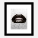 LV Black Lips On Grunge Art Print LV Black Lips On Grunge Art Print