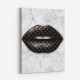 LV Black Lips On Marble Art Print LV Black Lips On Marble Art Print