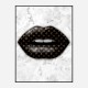 LV Black Lips On Marble Art Print LV Black Lips On Marble Art Print