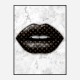 LV Black Lips On Marble Art Print LV Black Lips On Marble Art Print