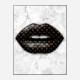 LV Black Lips On Marble Art Print LV Black Lips On Marble Art Print