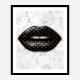 LV Black Lips On Marble Art Print LV Black Lips On Marble Art Print