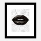 LV Black Lips On Marble Art Print LV Black Lips On Marble Art Print