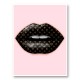 LV Black Lips On Pink Art Print LV Black Lips On Pink Art Print