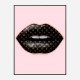 LV Black Lips On Pink Art Print LV Black Lips On Pink Art Print