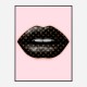LV Black Lips On Pink Art Print LV Black Lips On Pink Art Print