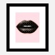 LV Black Lips On Pink Art Print LV Black Lips On Pink Art Print
