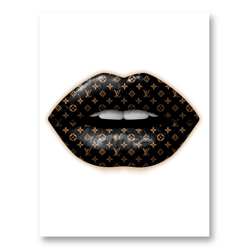 LV Black Lips Art Print LV Black Lips Art Print