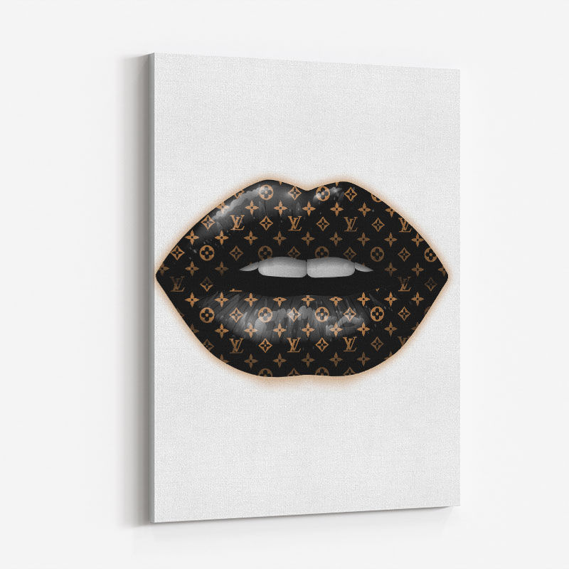 LV Black Lips Art Print LV Black Lips Art Print