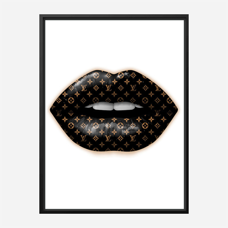 LV Black Lips Art Print LV Black Lips Art Print