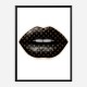 LV Black Lips Art Print LV Black Lips Art Print