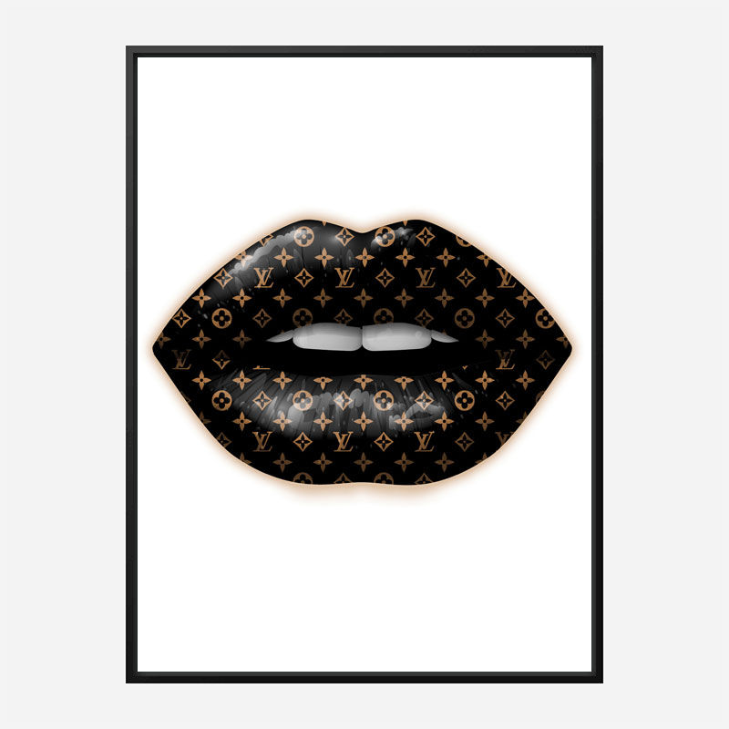 LV Black Lips Art Print LV Black Lips Art Print