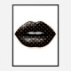 LV Black Lips Art Print LV Black Lips Art Print