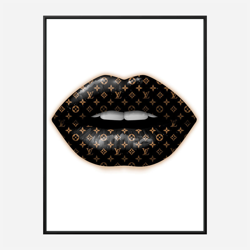 LV Black Lips Art Print LV Black Lips Art Print