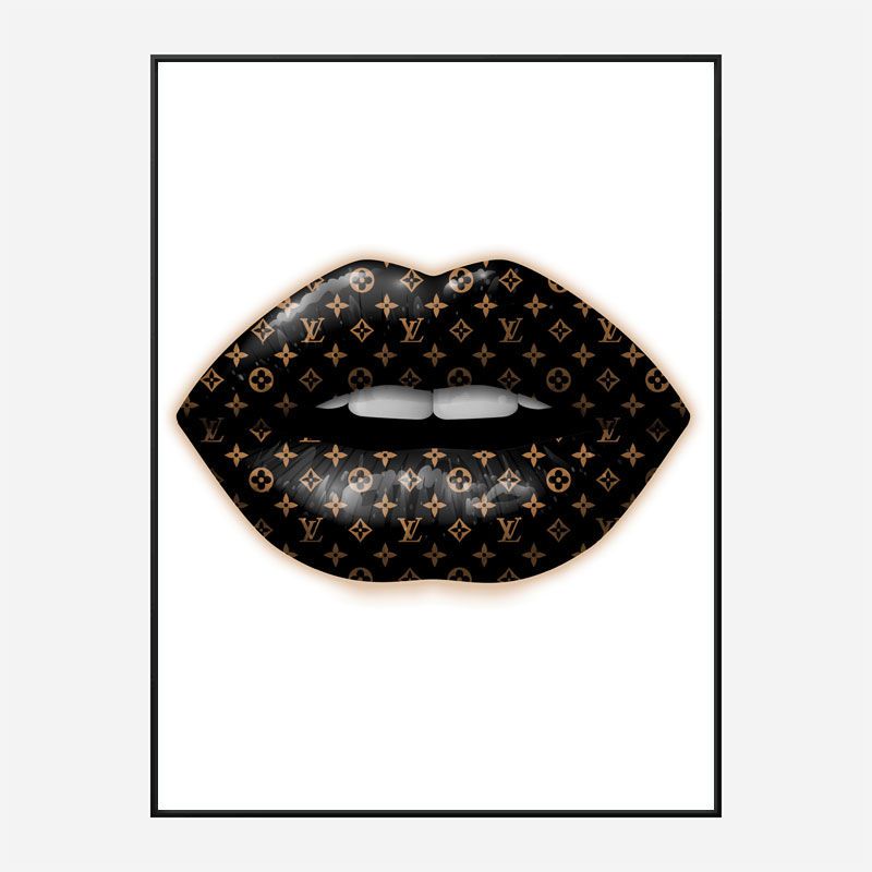 LV Black Lips Art Print LV Black Lips Art Print