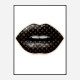 LV Black Lips Art Print LV Black Lips Art Print