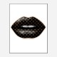 LV Black Lips Art Print LV Black Lips Art Print