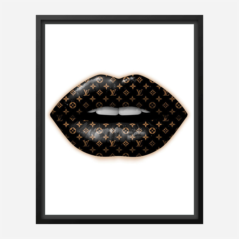 LV Black Lips Art Print LV Black Lips Art Print