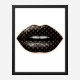 LV Black Lips Art Print LV Black Lips Art Print