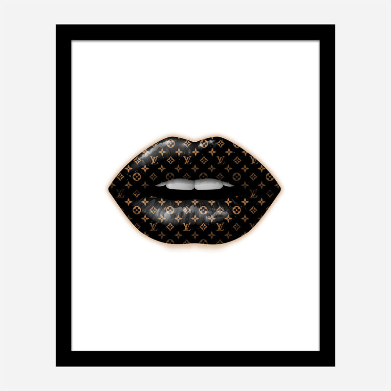 LV Black Lips Art Print LV Black Lips Art Print