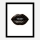 LV Black Lips Art Print LV Black Lips Art Print