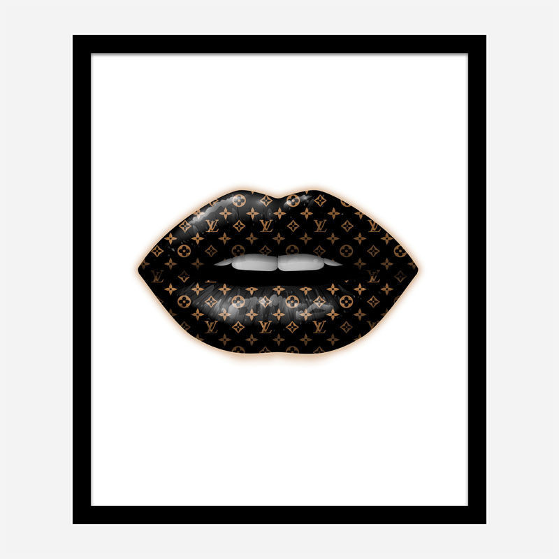 LV Black Lips Art Print LV Black Lips Art Print