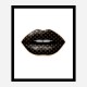 LV Black Lips Art Print LV Black Lips Art Print