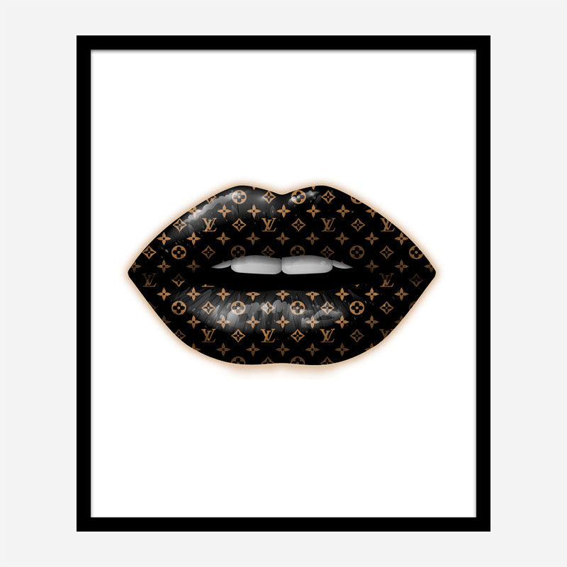 LV Black Lips Art Print LV Black Lips Art Print